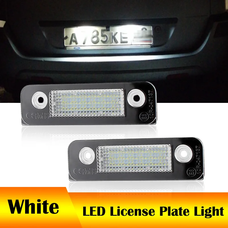 2Pcs Canbus LED License Number Plate Light For Ford Fiesta Fusion 2001.11-up For Ford Mondeo MK2 1996.08-2000.09 OEM# 1332916