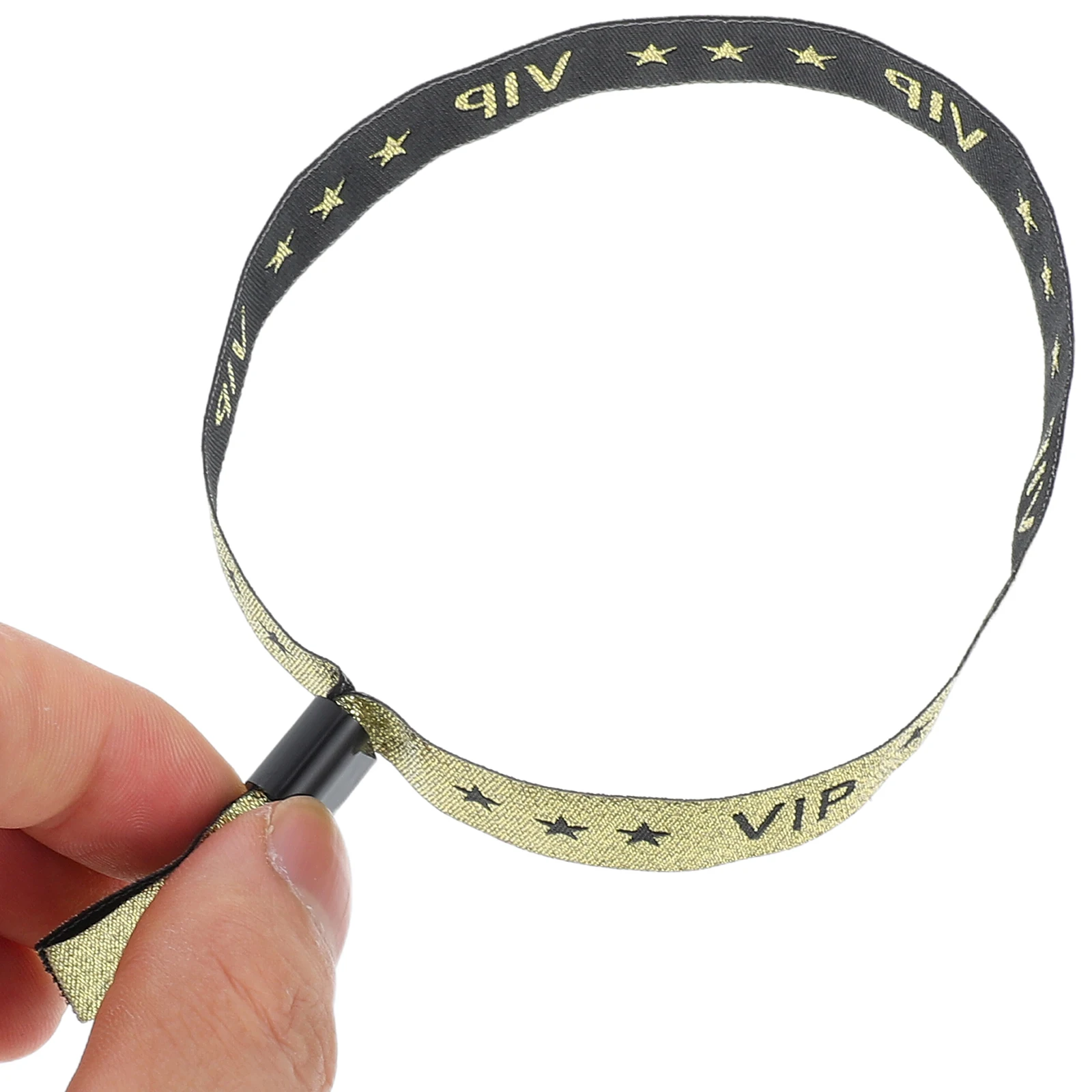 

20pcs Disposable Fabric Wristbands for Parties Events Concerts Weddings VIP Clubs Gold Waterproof Entry Bracelets