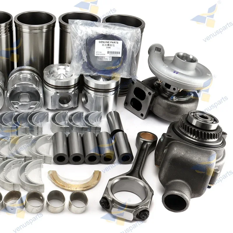 3306 Overhaul Kit Piston Piston Ring Liner Kit Full Gasket Set Bearing Set Fit for CAT 3306PC 3306DI Rebuilding Replacement