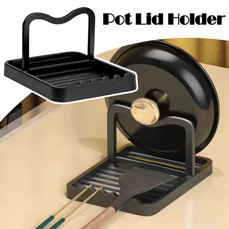 

1pcs Spatula Lid Holder Worktop Spatula Rack Spoon and Spatula Stand Multi-Functional Draining Rack Kitchen Storage Organiser