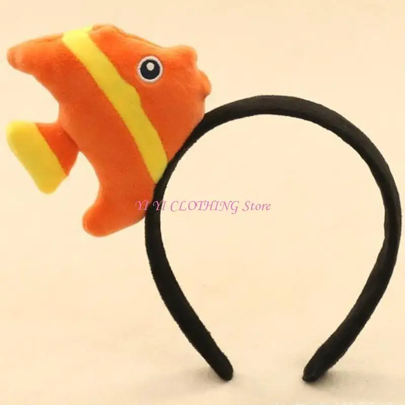 

N5KF Furry Cartoon Fish Hairband 3-D Fish Headband for Kids Cosplay Costume Hairhoop