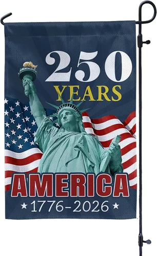 American 250 Garden Flag 12 X 18 Inch, USA 250Th Anniversary Patriotic Garden Fl XXM