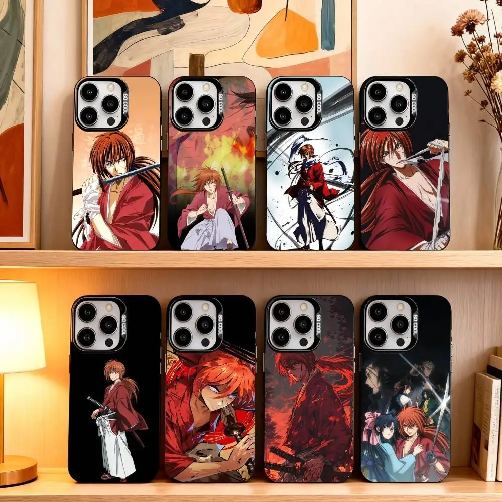 

A-Anime R-Rurouni Kenshin Phone Case For iPhone17,16,15,14,13,12,11 Plus,Pro Max Black Candy silver phone case