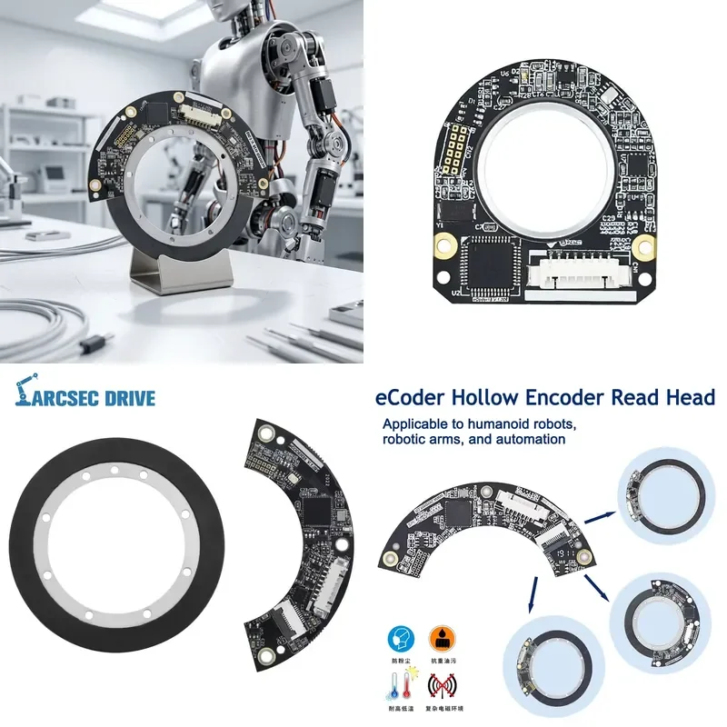 AP01 Multi-Turn Magnetic Absolute Encoder High Precision Non-Battery Power-Off Memory RS485 Modbus for Humanoid Joint