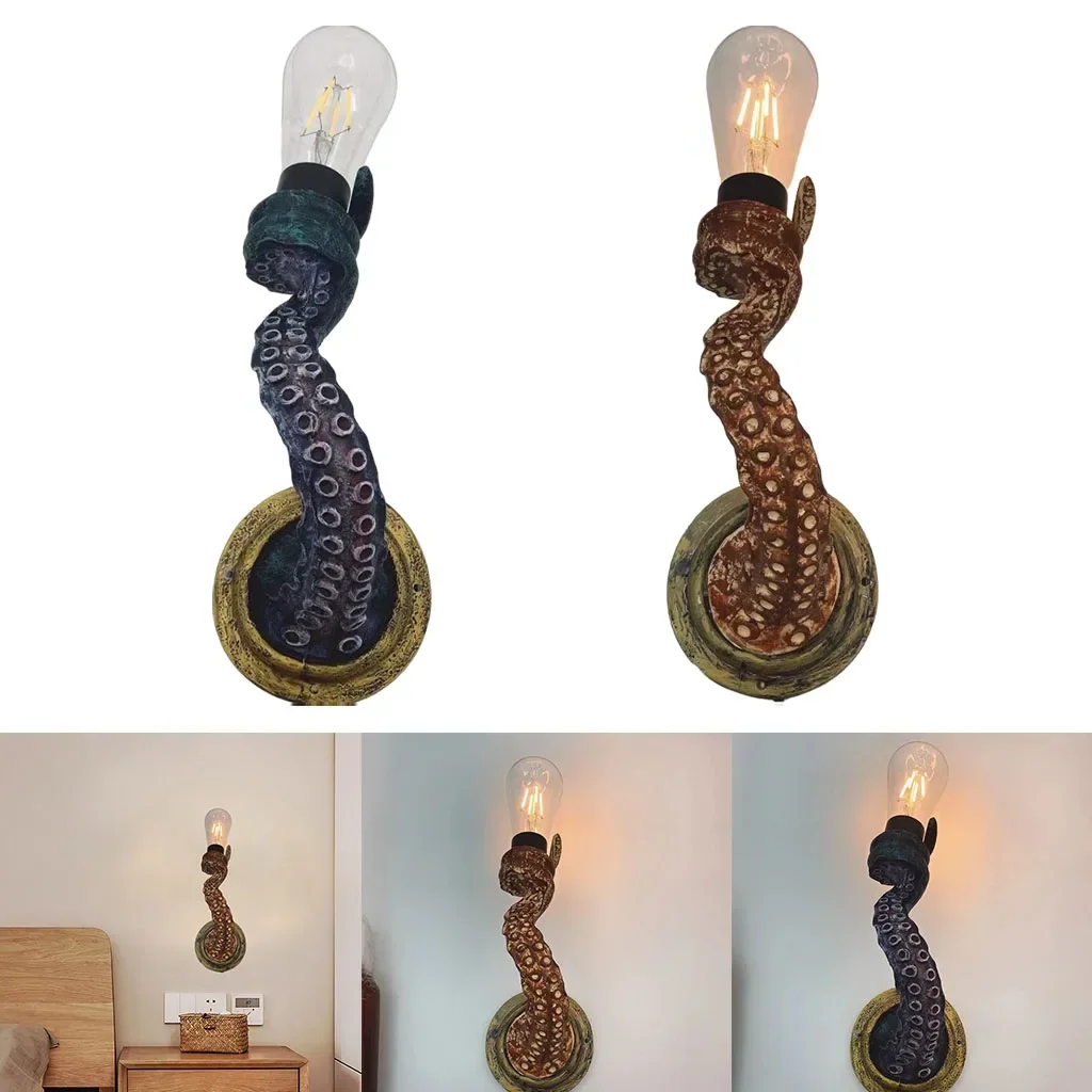 

2024 Hanging wall light Octopus Tentacle Holder Retro Octopus Light Tentacle Monsters Lamp Holder Bulbs Hanging Bulbs