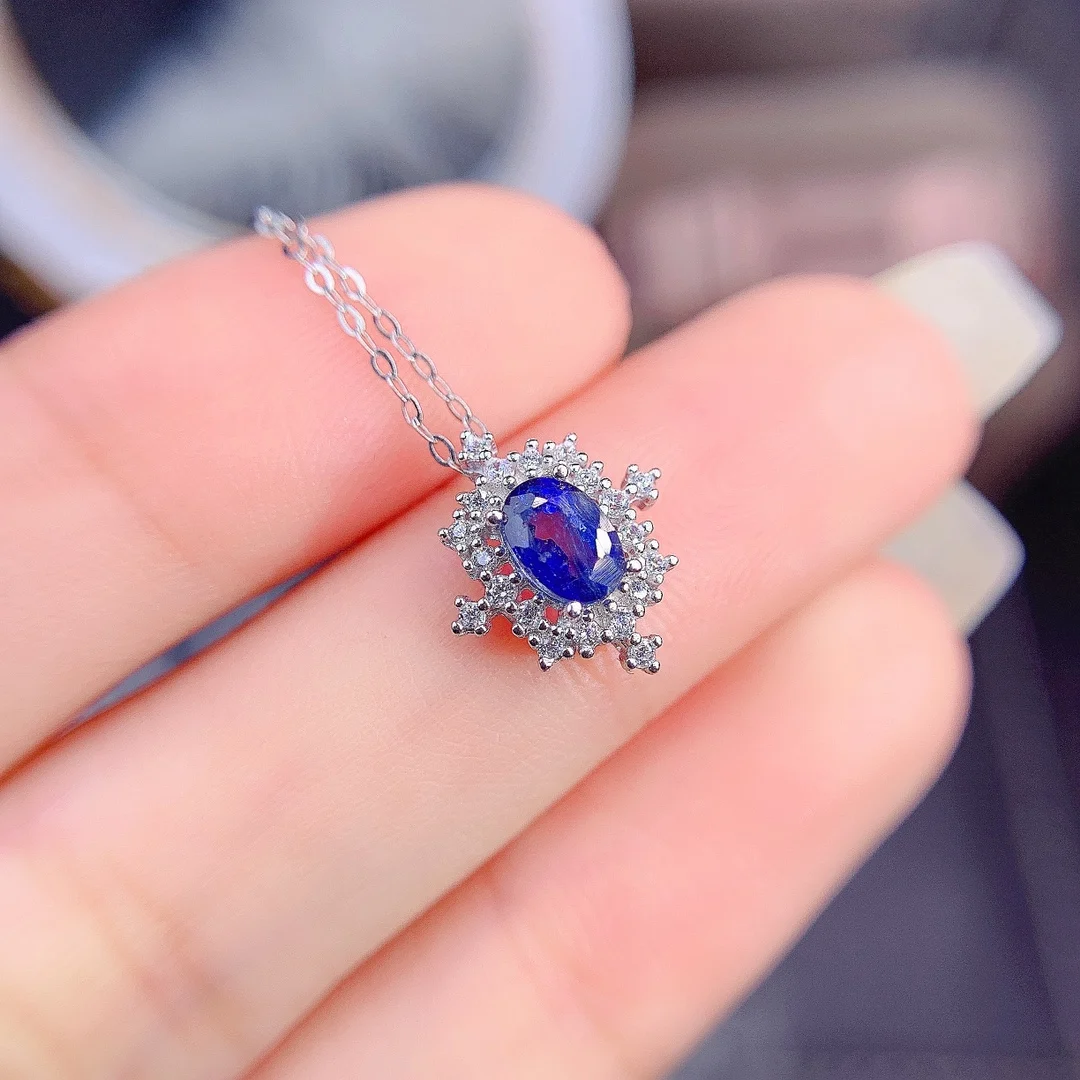 Elegant Jewelry Ladies Sterling Silver 925 Sapphire Set Pigeon Egg Fire Color Burst Flash Free Shipping Wholesale Christmas gift