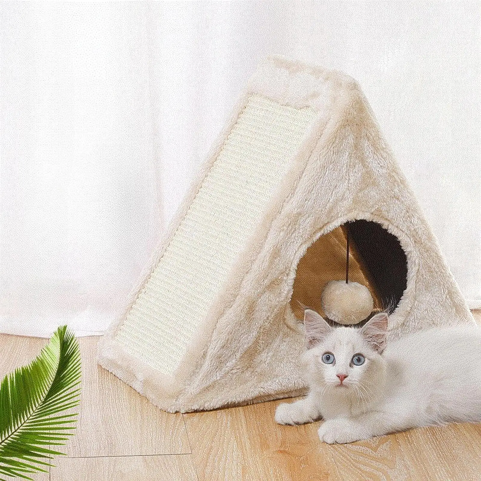 Cat Tent Cat Bed House Folding Decorative Tent Toy Detachable Cat House Cats