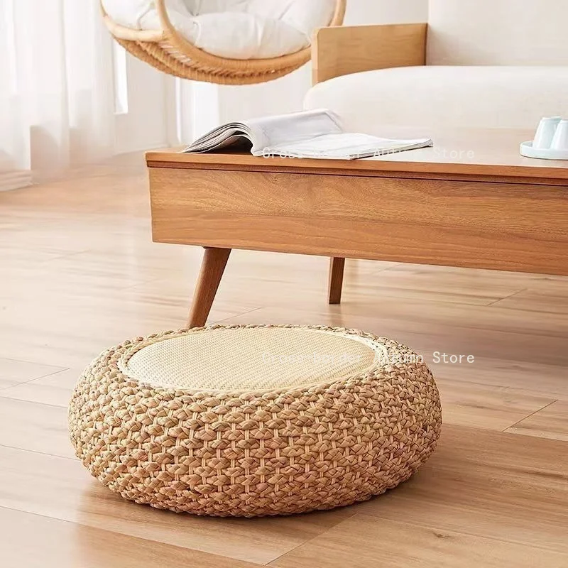 Rattan woven meditation cushions, tatami mats, living room cushions, meditation, tea rooms, bay window household goods
