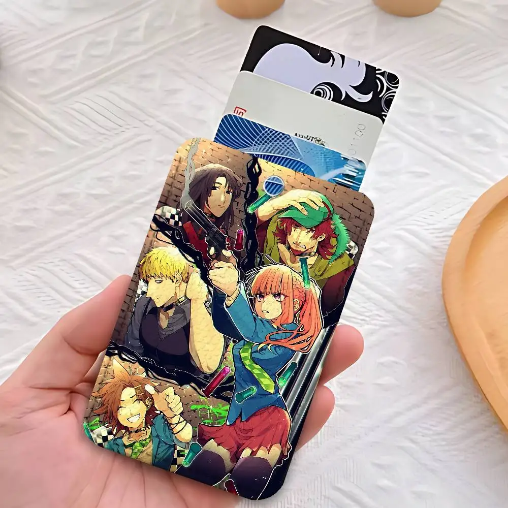 Y-Your T-Turn to D-Die Game Key Tag Ring Leather Card Holder Key Ring Rectangle Access Card Holder