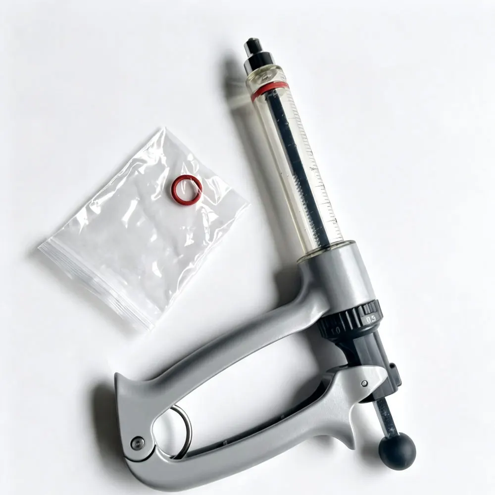25/50ml Semiautomatic Continuous Syringe Veterinary Equipment Medicine Feeder Pig Cattle Sheep Adjustable Scale Vaccine Syringe view 5