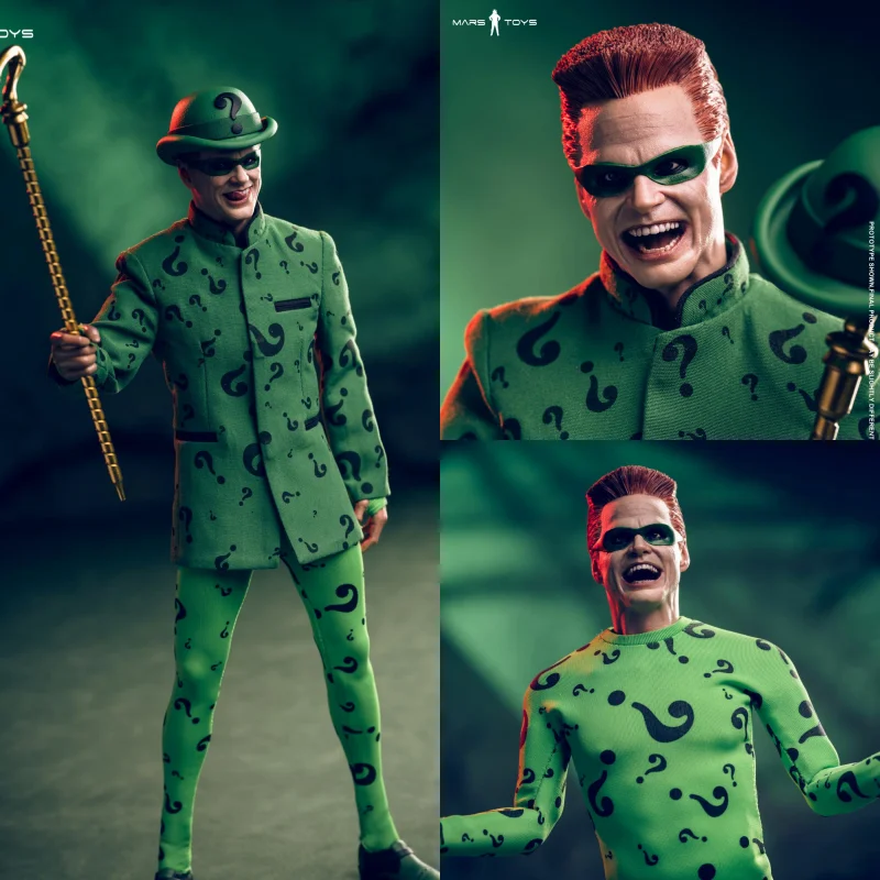 

In Stock Mars Toys MAT015 1/6 Batman Riddler Jim Carrey Mobile Doll 12inch Full Set Action Figure Model Toys