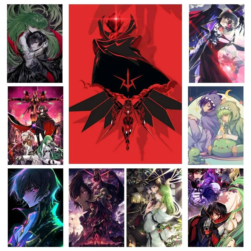 Anime C-Code Geass Posters High Quality Self-adhesive Wall Art Decorations Color Prints Sticky