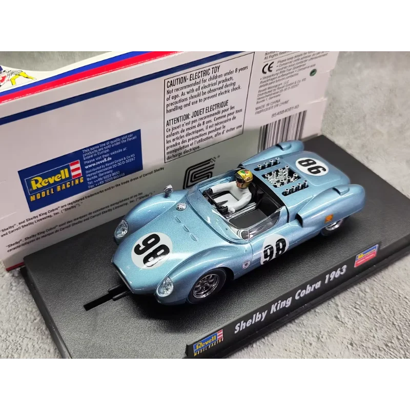 Odlewany REVELL 1/32 Skala Kolaboracja MONOGRAM Samochód Wyścigowy na Torze SHELBY KING COBRA 1963 Model Samochodu ze Stopu Kolekcjonerski Zabawka Prezent
