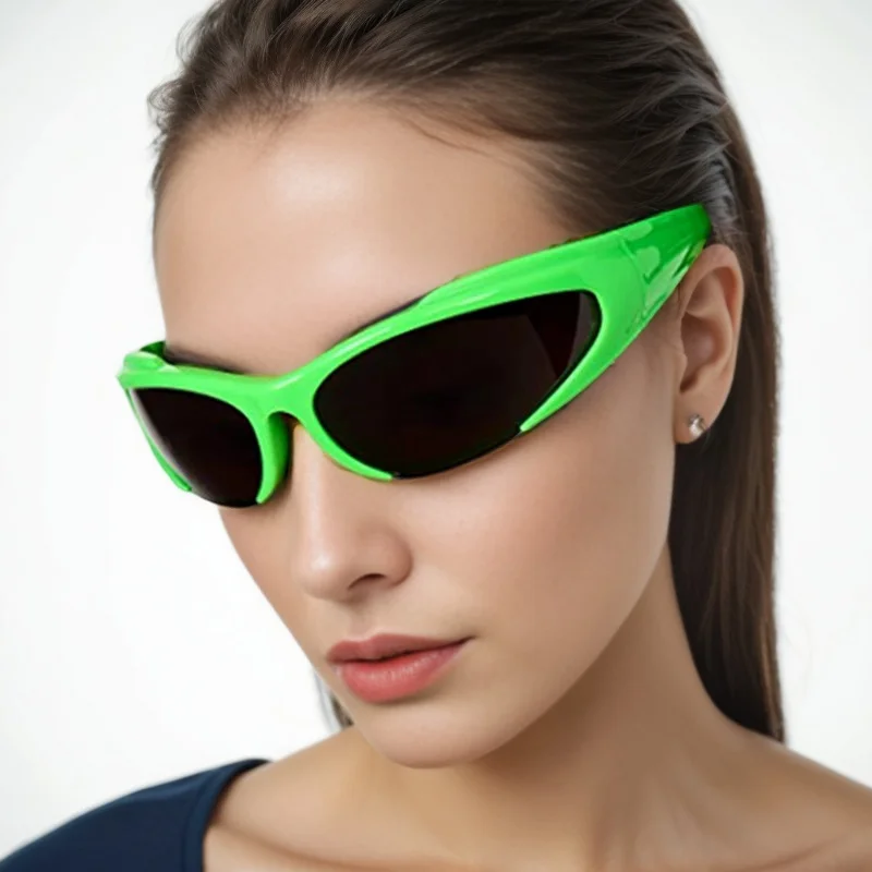 New Y2K Sports Punk Sunglasses Women Designer Square Goggle Men Luxury Brand Sun Glasses Colorful Mirror Fashion Eyewear