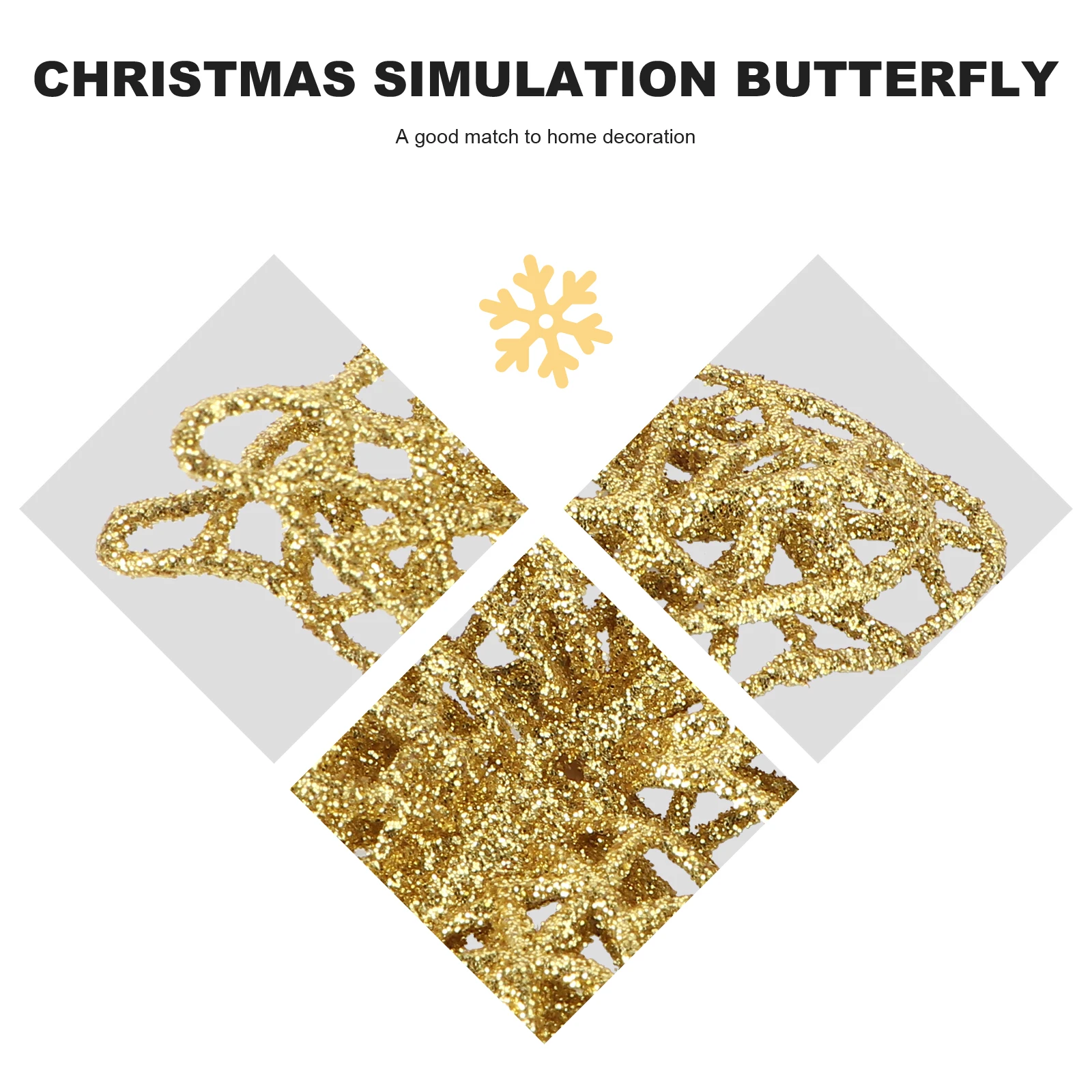 

6 Pcs Christmas Butterfly Decoration Tree Small Mom Decorations Balls Ornaments Blue