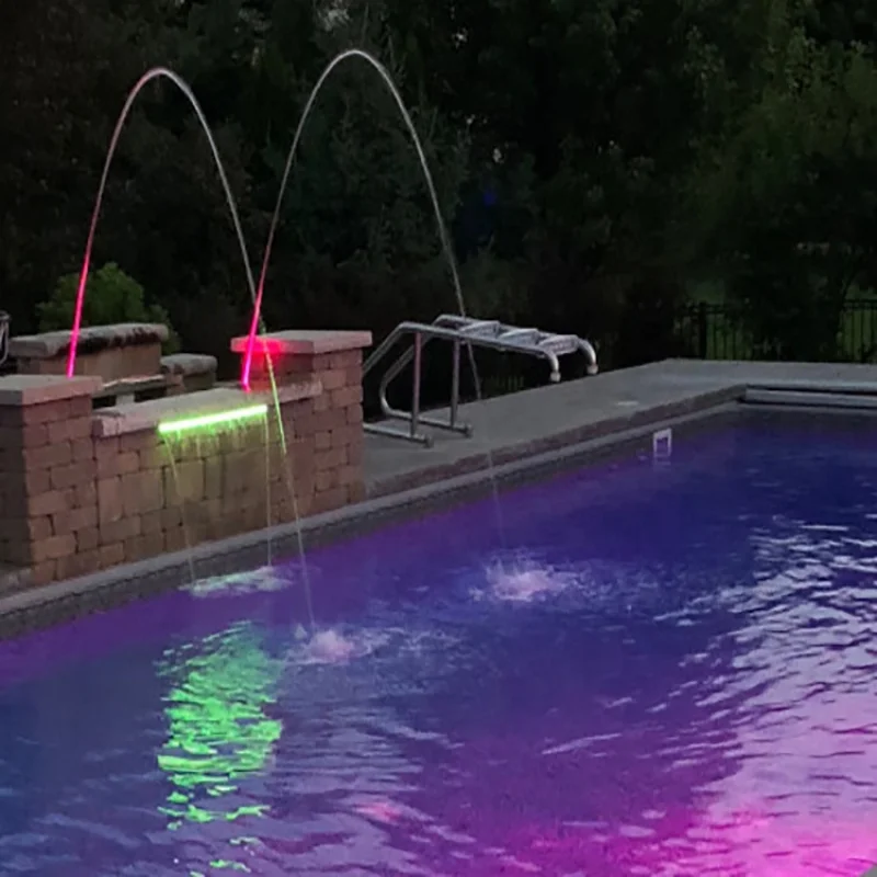 custom.Fenlin Commercial LED Jumping Jet Fountain Laminar Flow Feature Hotel Garden Pool