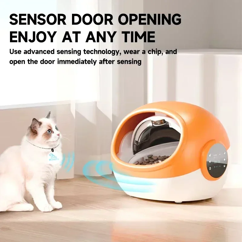 Cat Feeder,Automatic Cat Feeder Auto Smart Dog Food Microchip Pet Feeder Wet And Dry Food Dispenser For Cats With Microchip