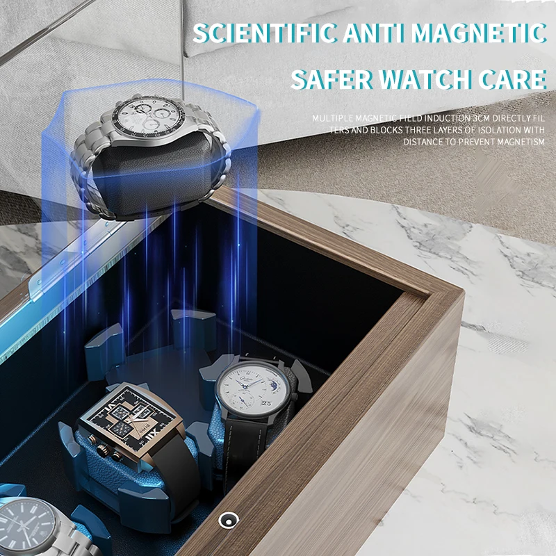 新品木製ウォッチワインダー自動ガラスカバー機械式時計回転ケー - Luxury Watch Winder Box のレビューと価格