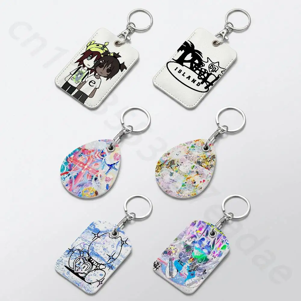 Bladee D-Drain Gang 333  Holder Keychain For Bank Business Work Card Holder Student Card Protective Case Bus Card