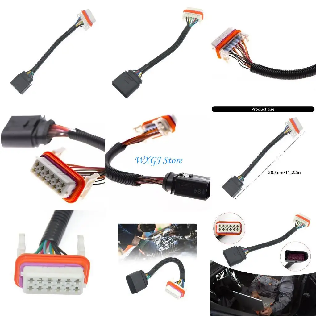 

37JE High Performances Vehicle Halogen Headlight Wiring Harness Cable Connector 12 Pin for 7L6971071A Front Light Upgrading