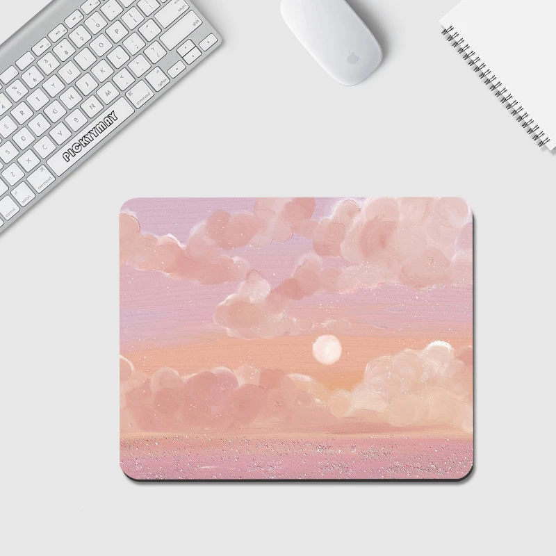 

Art Mouse Pad Small Desk Mat Office Little Mousepad Moon Design XS Mouse Mat High Quality Office 20x25cm Desk Pad