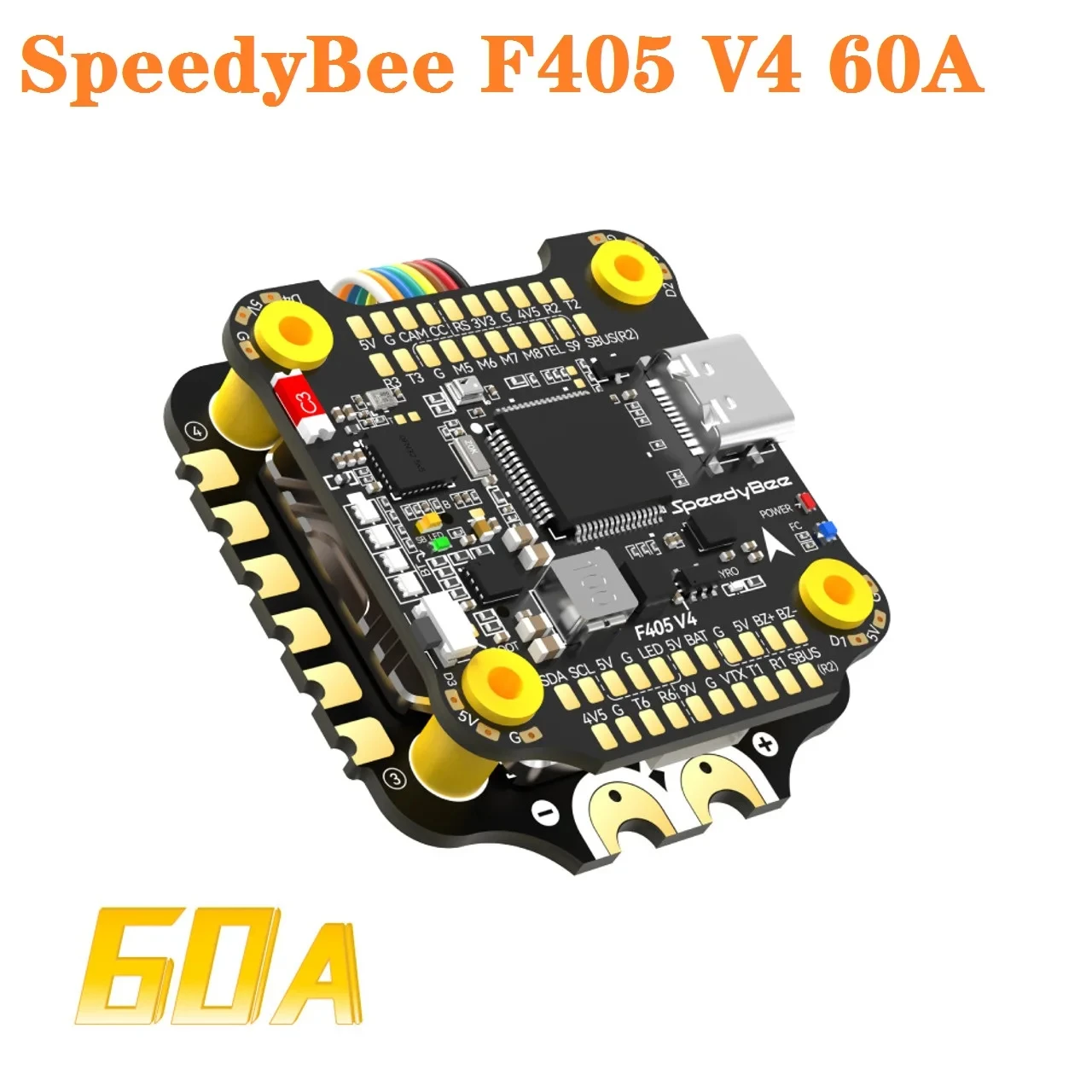 

SpeedyBee F405 V4 BLS 60A/55A 30x30 FC&ESC Stack Flight Controller BLHELIS 60A 4in1 ESC for FPV Freestyle Drones DIY Parts