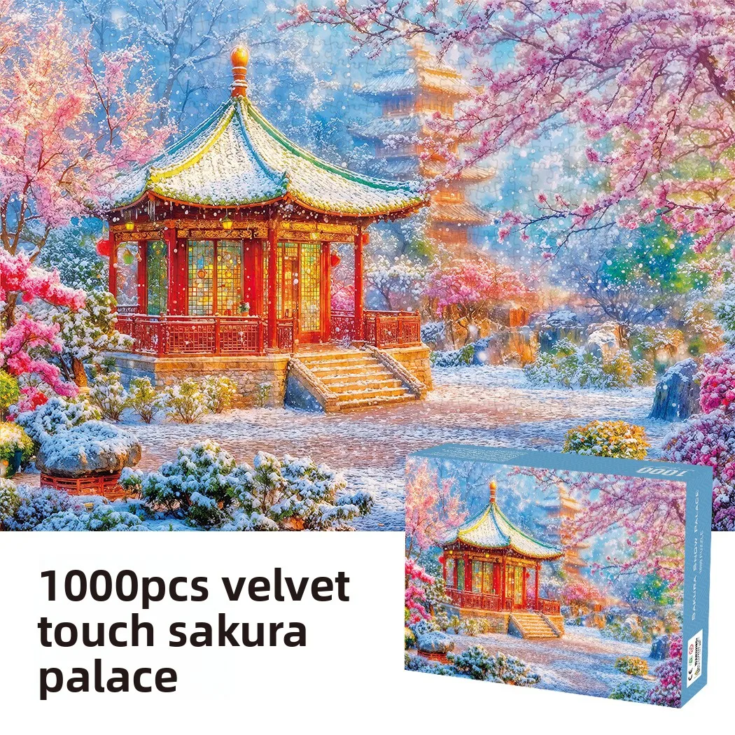 

New Forbidden City Velvet Puzzle 1000 Pieces | Landscape Adult Stress Relief | Therapeutic Cultural Creative Gift Box