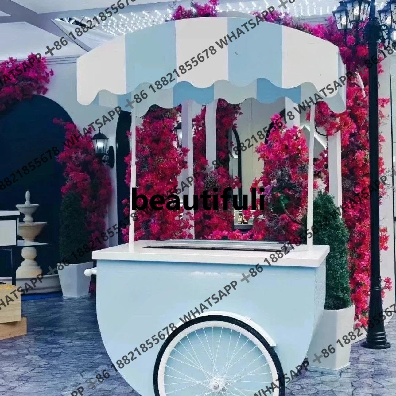 Fashionable mall store drainage float Commercial activities Meichen decorative car  Display car Movable ice cream truck Shopping