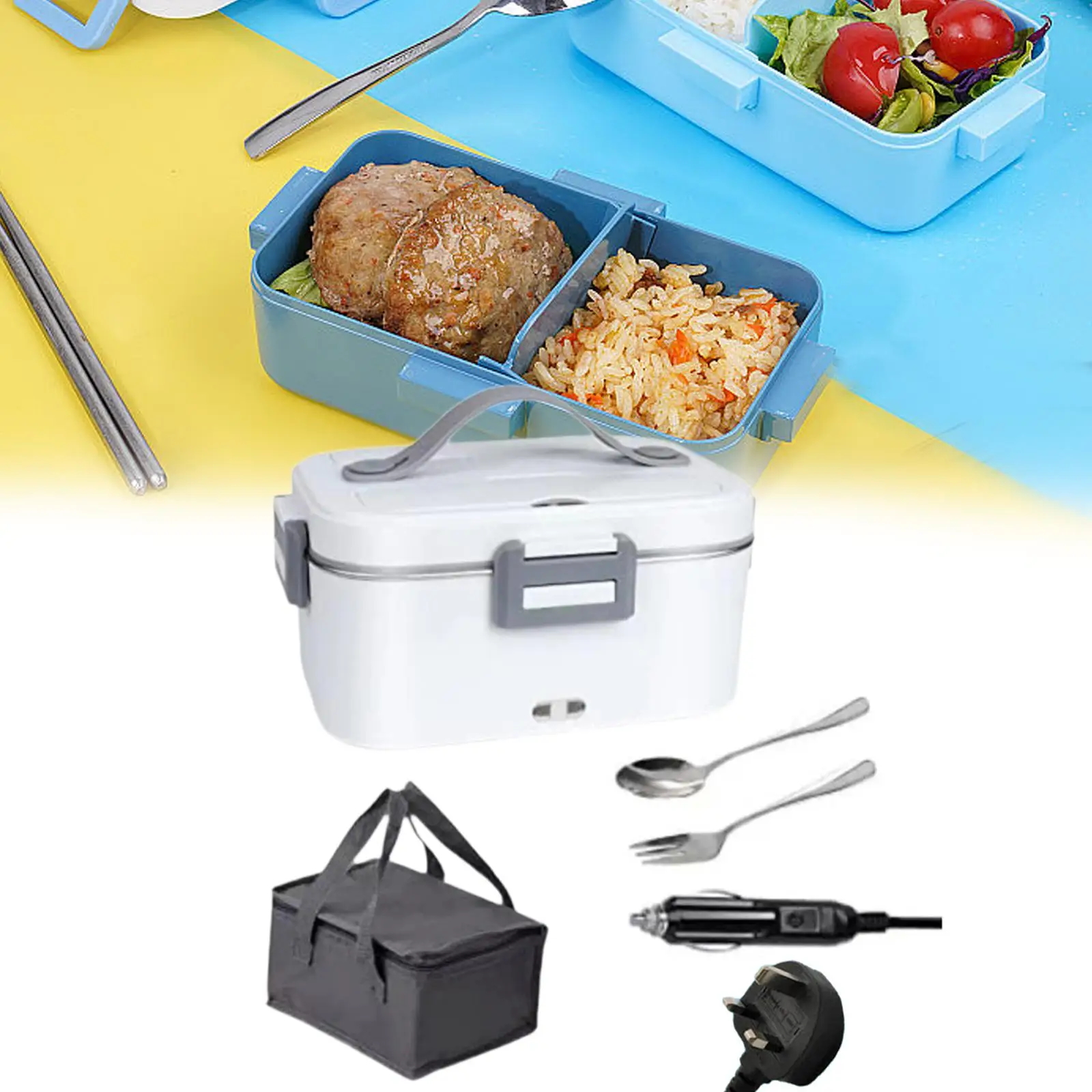 Electric Heated Lunch Box Lightweight Lunch Warmer for Work Travel Outdoor