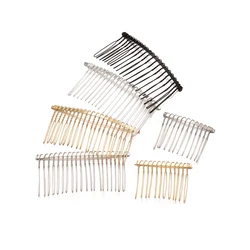 10pcs 12/15/20 Teeth Metal Wire Hair Clip Comb Base For DIY Wedding Veil Comb Decorative Women Girl Jewelry Accessories Supplies