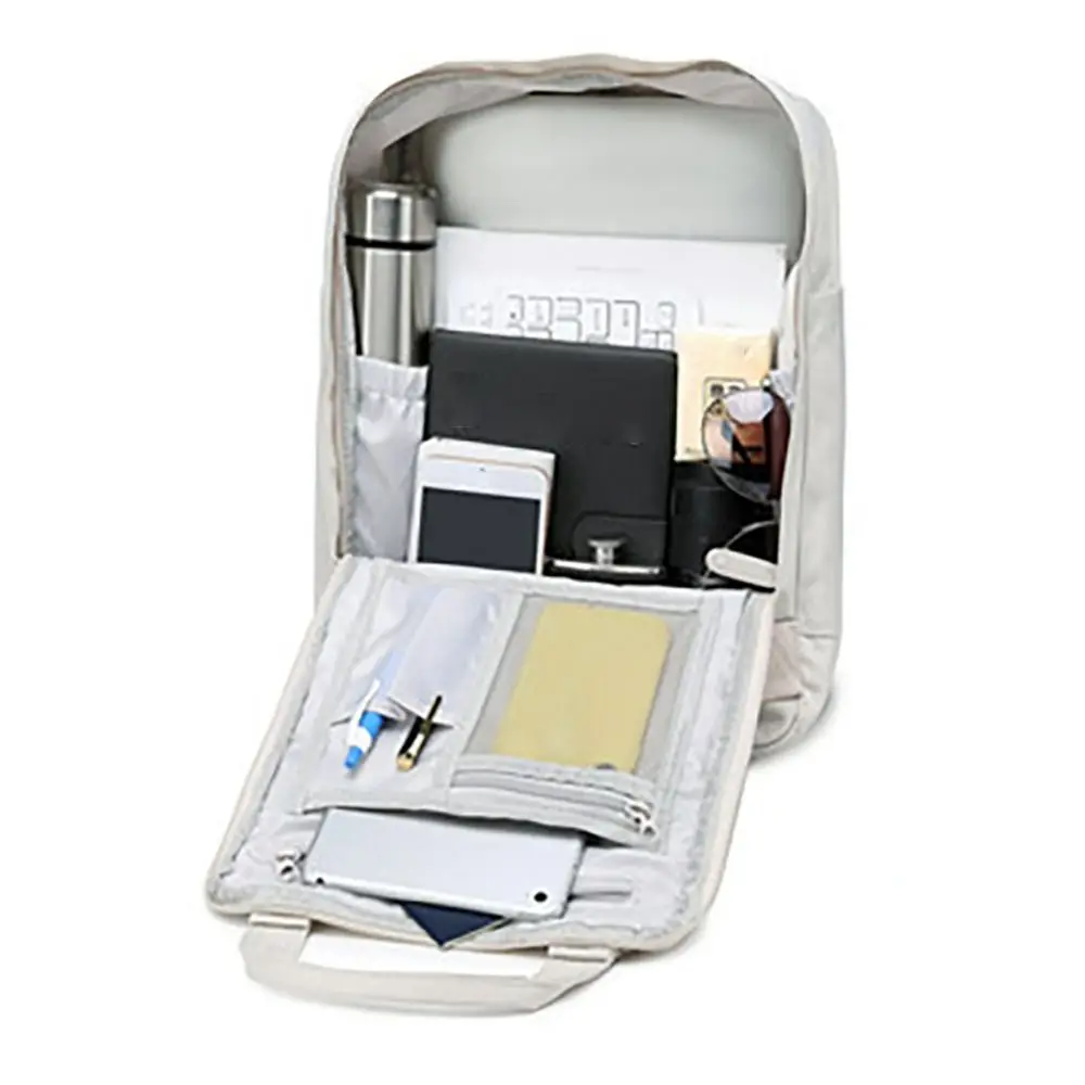 Nylon Work Business Backpacks Waterproof Multilayer Laptop Backpack Adjustable Shoulder Strap Large-Capacity Travel Knapsacks