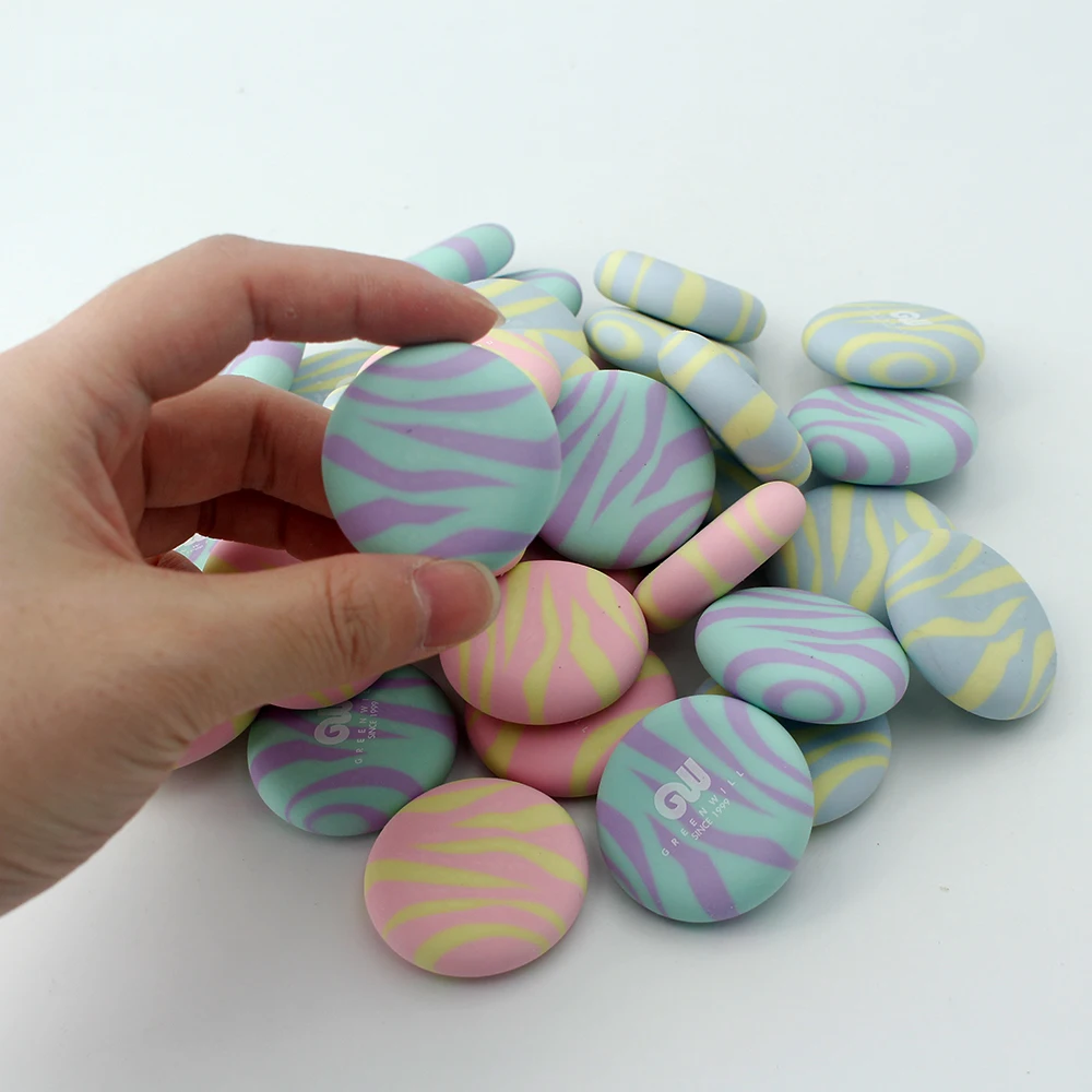 

Cute round multicolored eraser, durable and easy to erase, perfect for students and office
