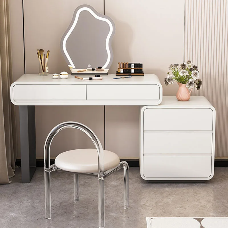 

Desings Mirror Dressing Table Storage Luxury Wood White Dressing Table Lights Chair Coiffeuse De Chambre Furniture For Bedroom