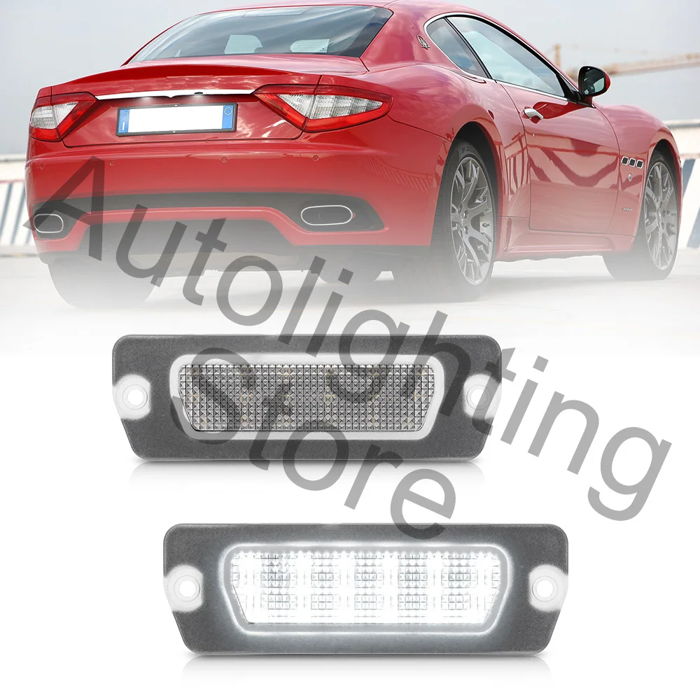 

2Pcs For Maserati Coupe 4200 4200 GT 01-07 GranTurismo GranCabrio LED License Number Plate Light Rear Plate Lamp Assembly