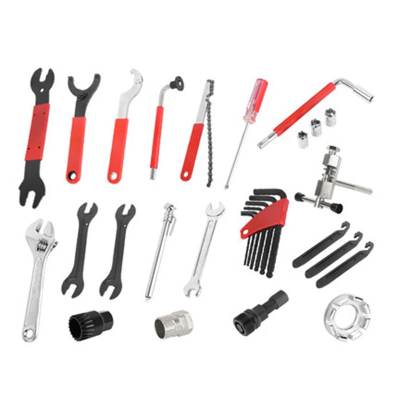 44pcs/box Mountain Bike Toolbox Set Repair bicycle tools Repair Tires Flywheel Shaft Removal Demolition Accessories Lightweight