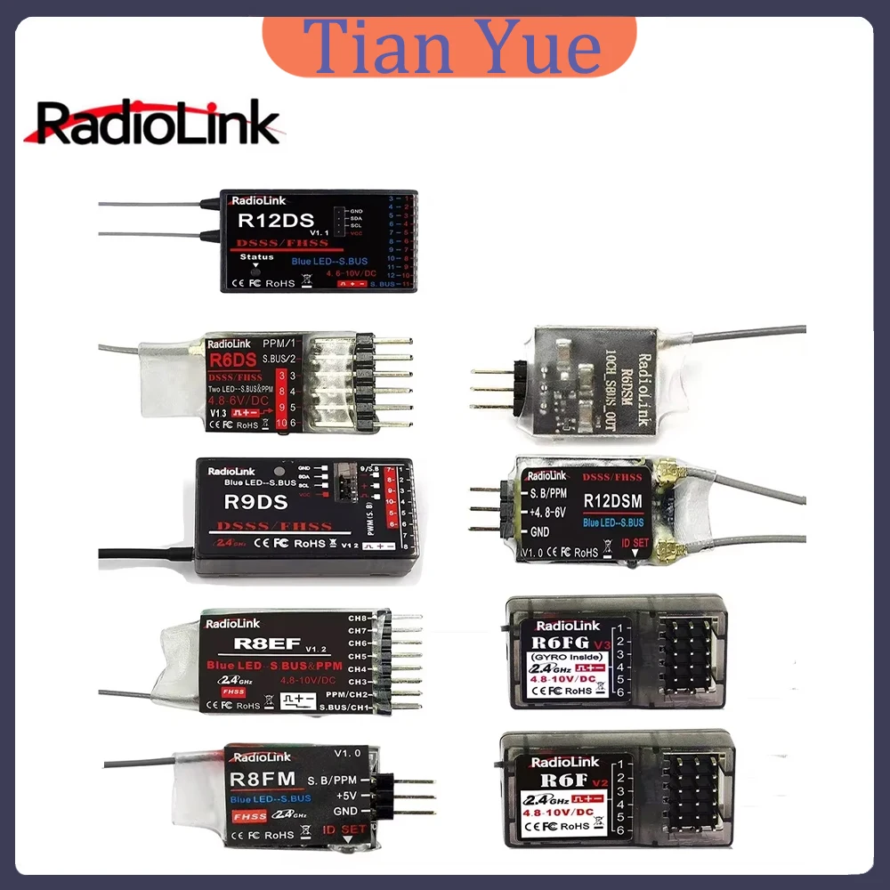 

Радиоприемник Radiolink 2.4G RC R12DSE R12DS R9DS R8FM R8EF R6DSM R6DS R6FG R6F для радиопередатчиков RC