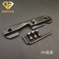 Aço Dovetail Side Plate Rail Scope Mount para Receptores Estampados Moído Aceita AK montagens laterais, Caça Acessórios, AK47