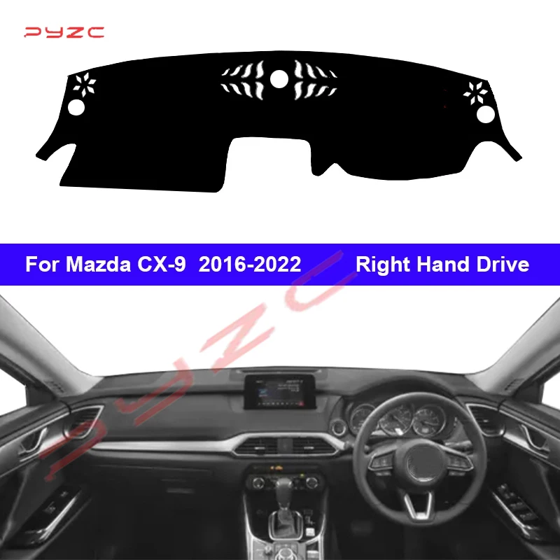 Внутренняя крышка приборной панели автомобиля для Mazda CX-9 CX9 2016-2022, коврик для приборной панели, ковер, солнцезащитный козырек, коврик для приборной панели, 2021 2020 2019 2018