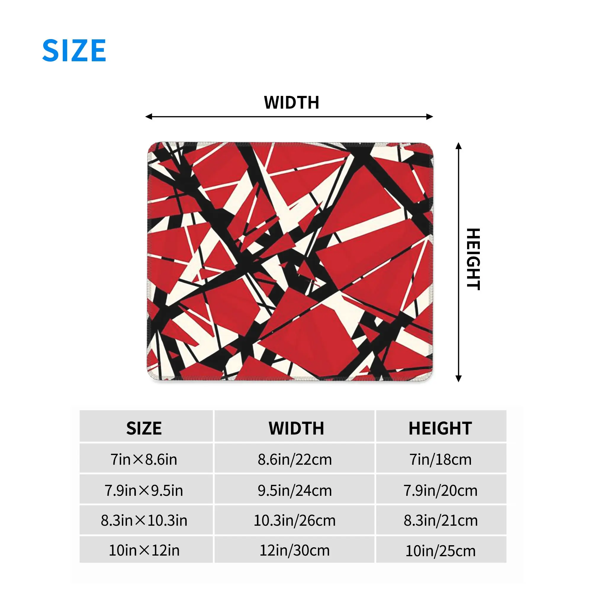 EVH authentic stripes design (red) Mouse Pad Computer Keyboard Mouse Mat Gaming PC Laptop Desk Mat Office Accessories Table Mats