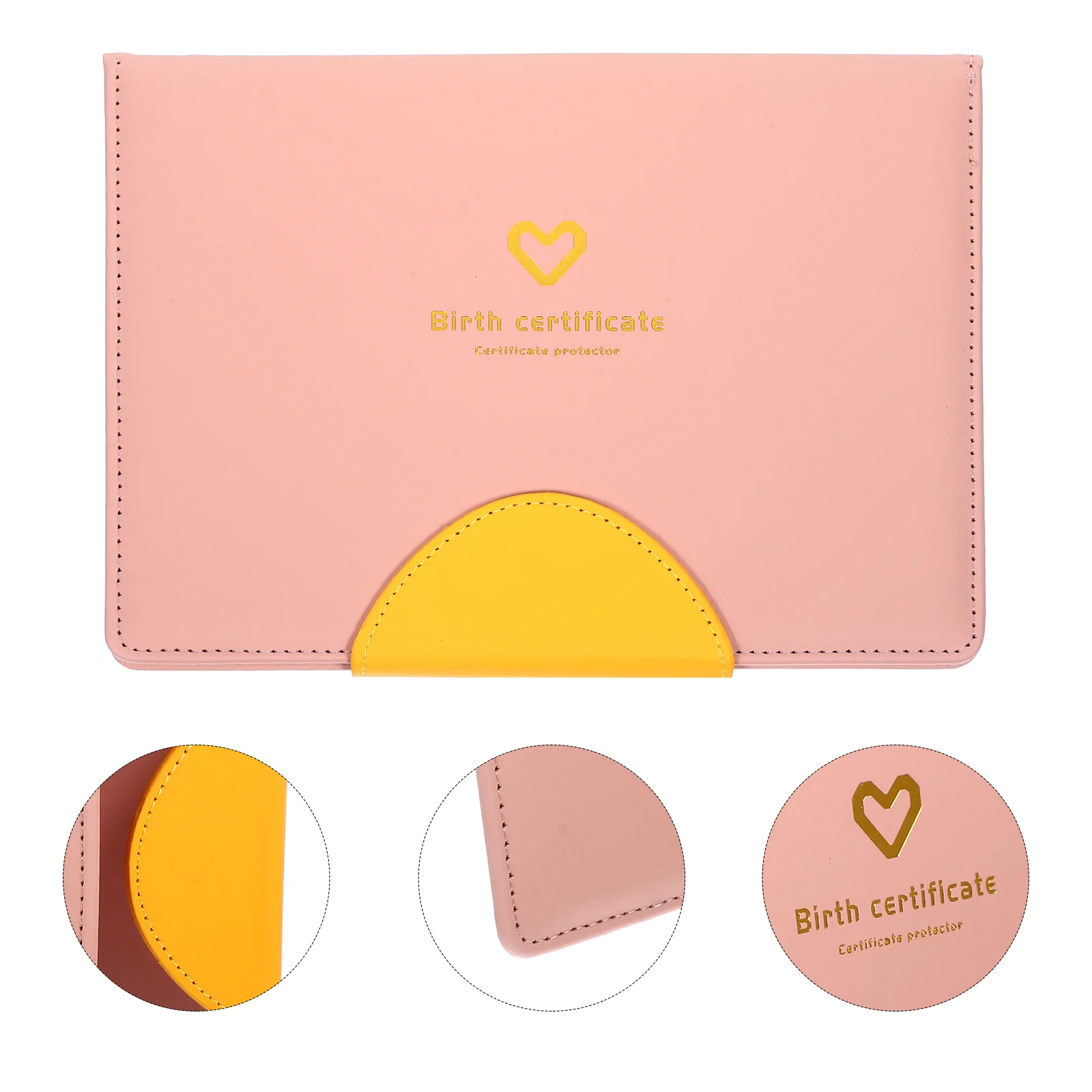 Birth Certificate Cover Binder Clips Protector Organizer Holder Important Document Skin Baby