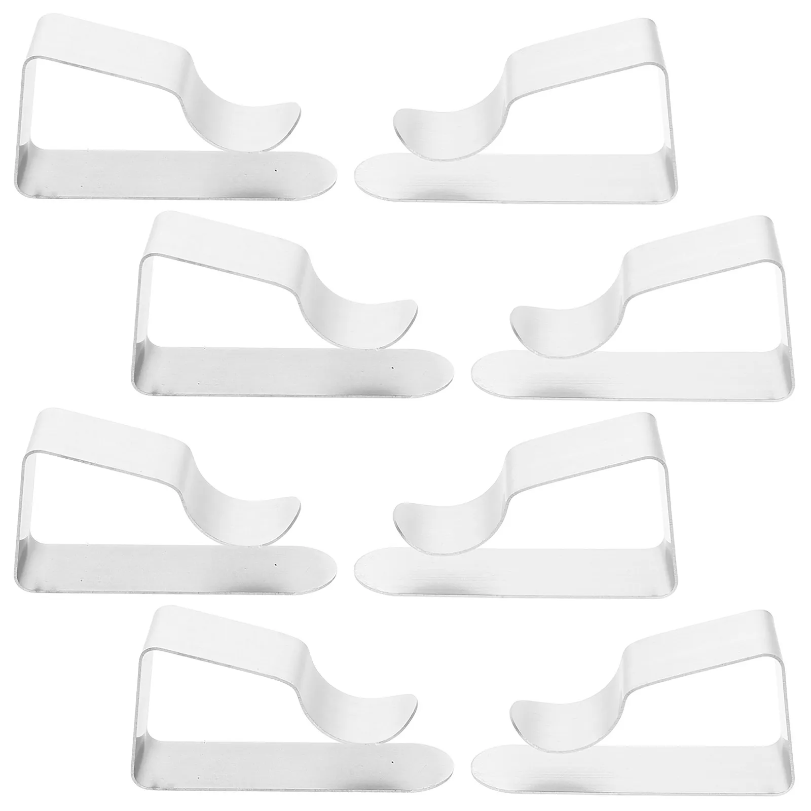 8Pcs Stainless Steel Trapezoid Tablecloth Clips Weather Resistant Table Skirt Fasteners for Outdoor Picnic