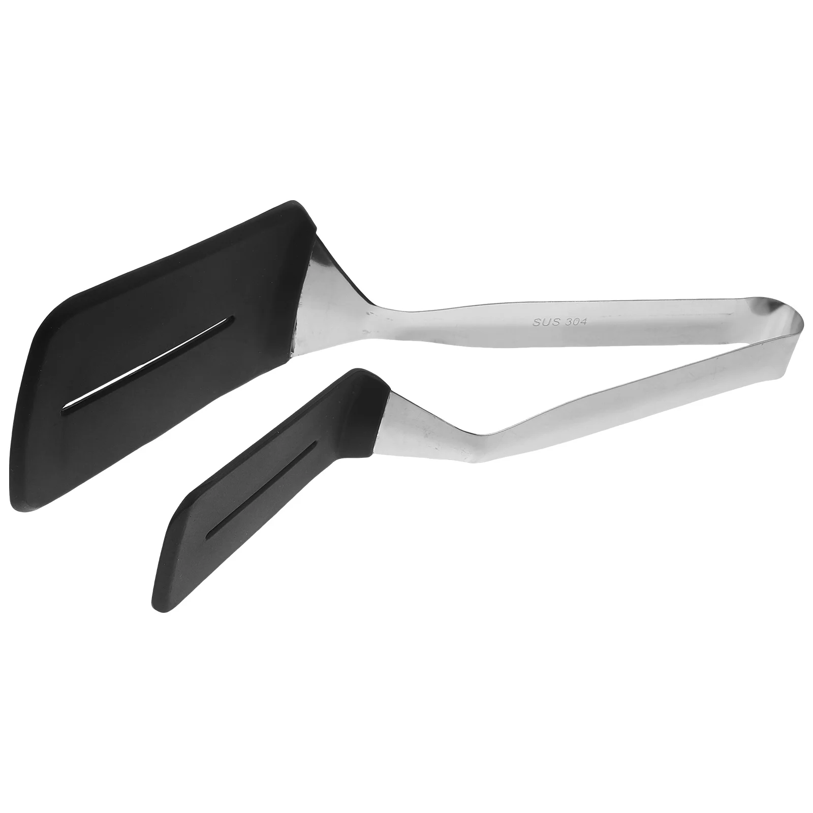 

Silicone Kitchen Clamp Tong Stainless Steel Extended Non-Slip Heat Resistant Barbecue Clamp Cooking Tool for Steak Fish Grill