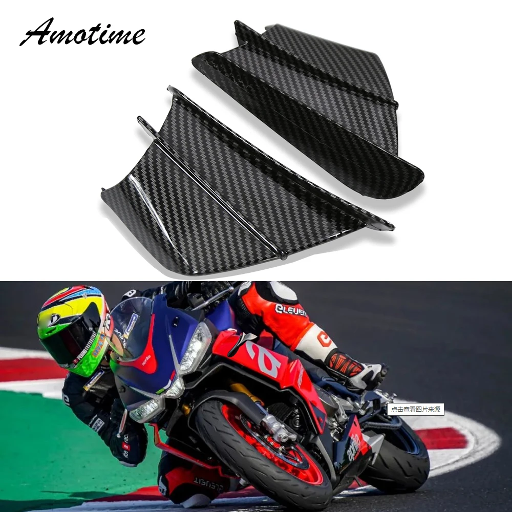 Alerón Deflector de ala aerodinámica lateral de carenado para Aprilia RSV4 X Tuono V4 Factory Tuono 660 RS660 RS250 RS125 RS50