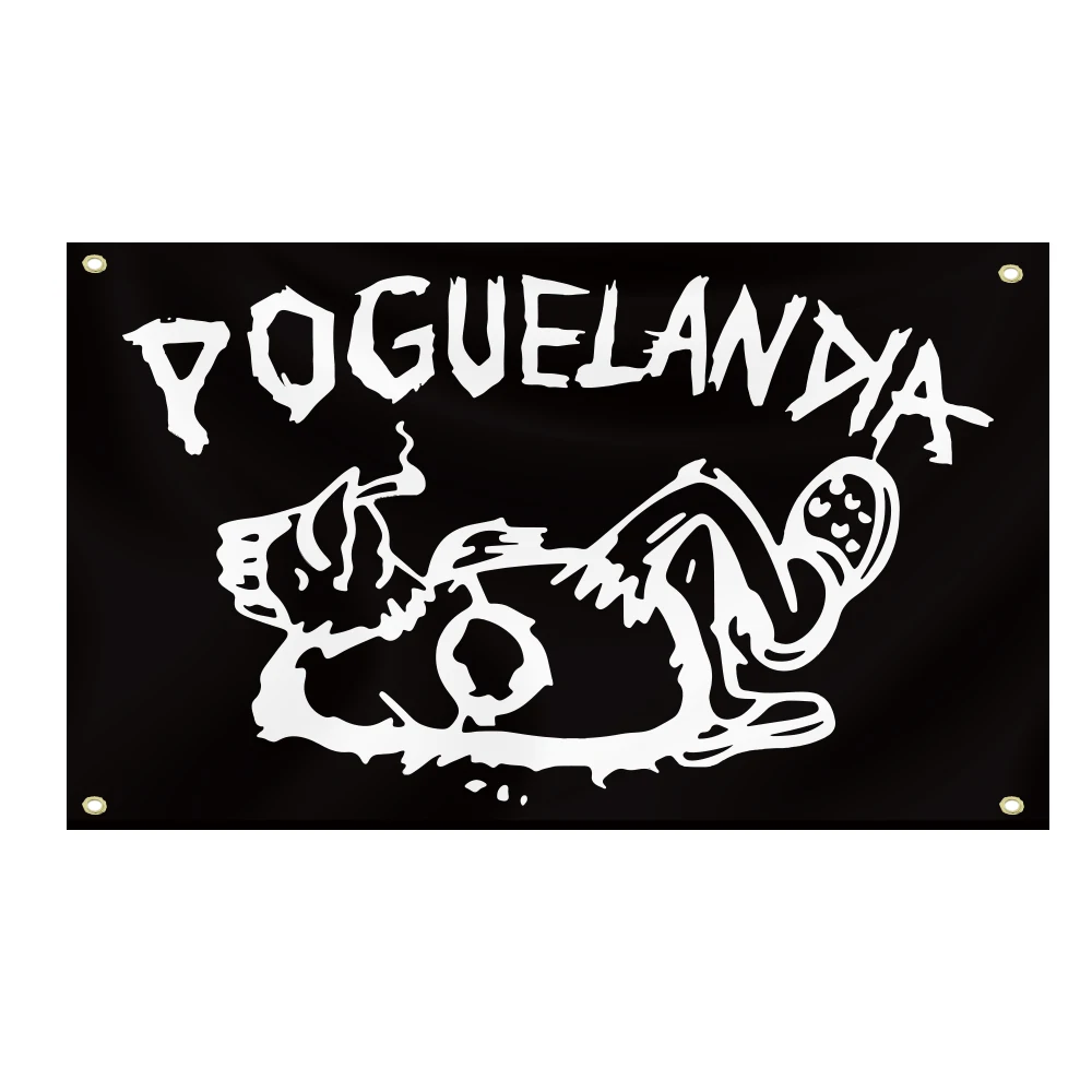 Piuuixe Poguelandia Flag Party Supplies Yard Signs Home Decor Hanging Poster for College Room Man Cave Welcome