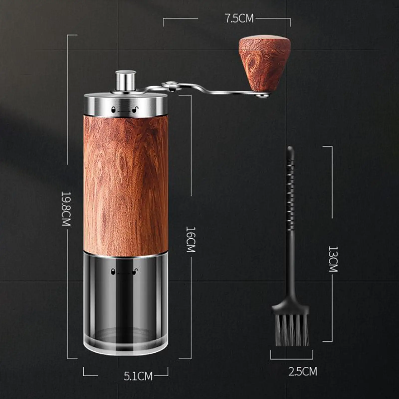 Маленькая ручная кофемолка, керамический шлифовальный сердечник для путешествий на открытом воздухе