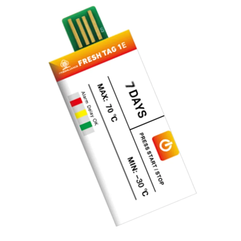USB 데이터 기록기 일회용 온도 기록기 (과일 냉장 트럭 운송용)