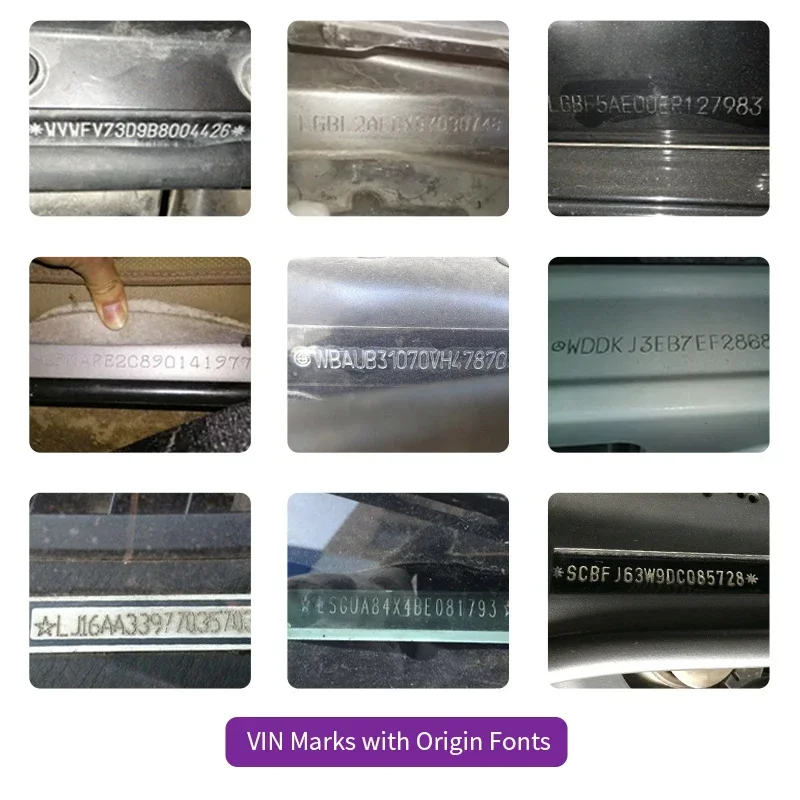 فريدة من نوعها ZX اسم لوحة الرقبة المحمولة VIN رمز نقطة Peen آلة وسم النقش الكهربائية المغناطيسي الهوائية نقطة peen mar