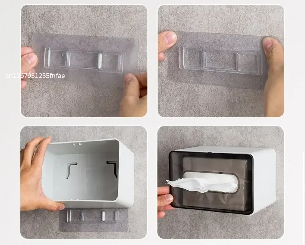 Multipurpose Wall Mounted Toilet Paper Storage Holder Waterproof Toilet Roll Dispenser Disposable Towel Box Bathroom Accessories