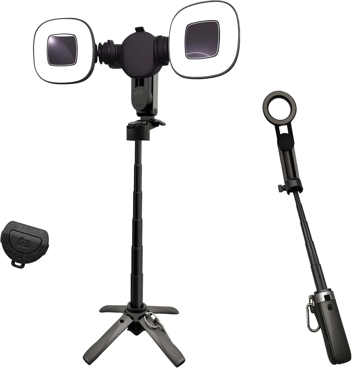 

4 in 1 Multifunctional Rotating Magnetic Selfie Stick Tripod, Portable Pocket Size Magnetic Selfie Stick for iPhone, Mag