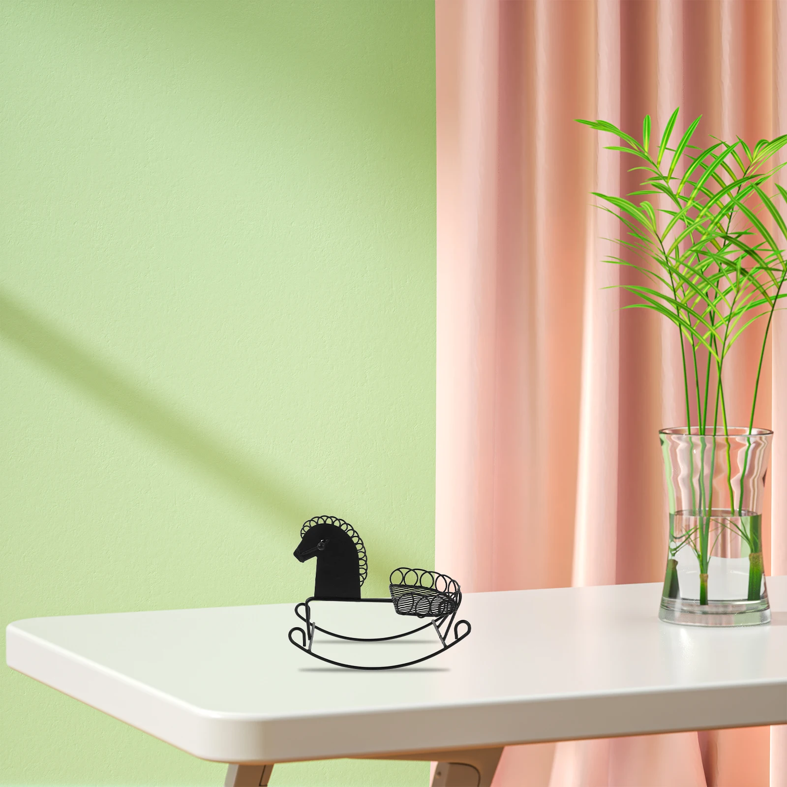 

2 Pcs Mini Toys Miniature Crafted Horse Figurine Statue Metal Figurines Toddler